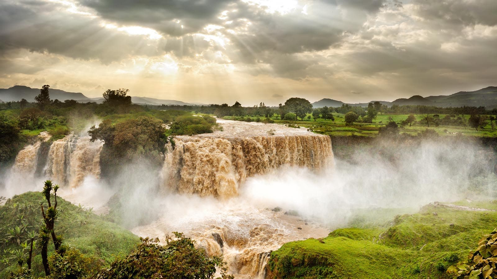 Aerial view of Lake Tana and Bahir Dar